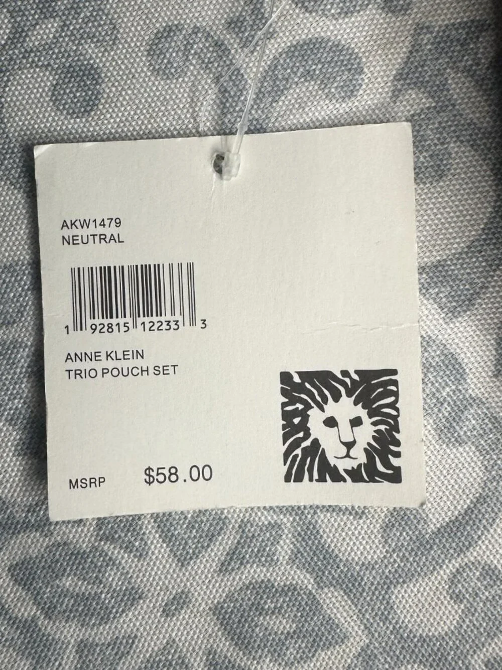 NWT Anne Klein Trio Pouch Wristlet Set in Neutral with Silver Hardware - Picture 4 of 6